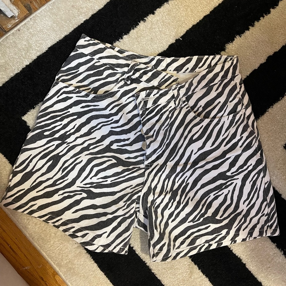 Zebra Print Cross over shorts